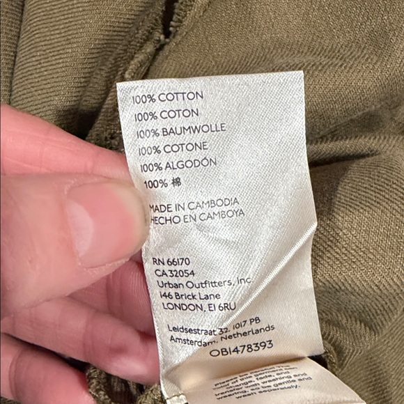 ANTHROPOLOGIE Pilcro Ruffle Button Down Blouse Top Green - Picture 8 of 8